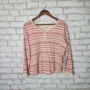 LC Lauren Conrad printed long sleeve top